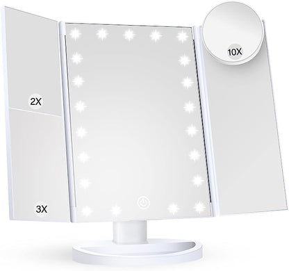 Trifold LED Makeup Vanity Mirror